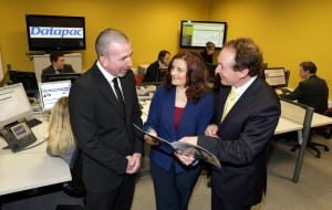 Stuart O'Loughlin, Karen O'Connor and Ray Byrne, Datapac