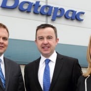 Pictured left to right are Patrick Kickham, Director, Datapac, Brian Hayes T.D., Minister of State at the Department of Public Expenditure and Reform with special responsibility for the Office of Government Procurement (OGP) & Clara Quigley, Sales Manager, Datapac.